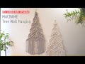 Diy tutorial  macrame christmas tree wall hanging      