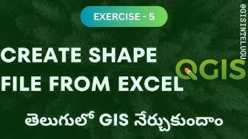How to Create Shape file from Excel in QGIS || GIS in Telugu ||