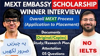 Famous Selected MEXT Embassy Scholar shares How to Get Japan Scholarship in First Attempt | Full Process Profile