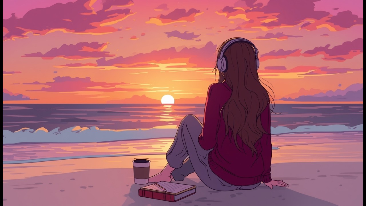 Dreaming of the Sea 🌊 Sunset Lofi for Study & Focus 🌅 2 hours of background music