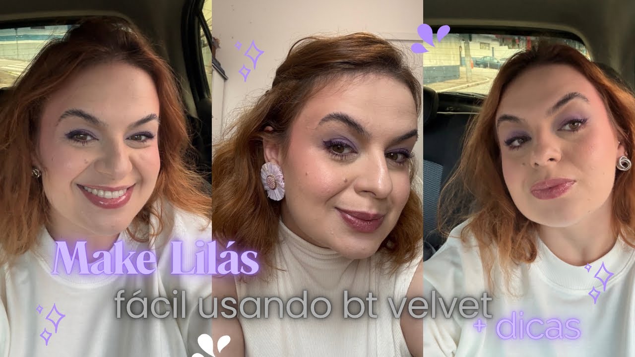 MAQUIAGEM LILÁS FÁCIL USANDO BT VELVET + BASE LFPRÓ @luferraesmake 