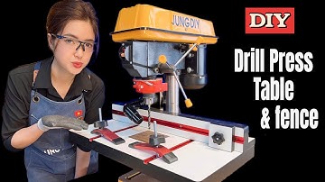 I Make A Simple Drill Press Table And Fence With Dust Collection | DIY Drill Press Table