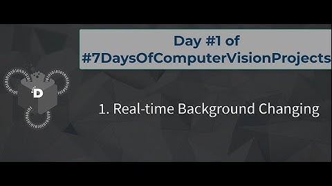 Day #1 Real Time Background Changing in Python
