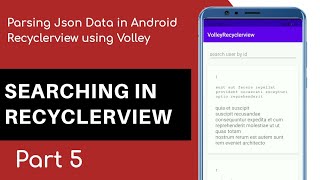 Filter data in Recyclerview using EditText- Lecture 5| Searching using Edittext
