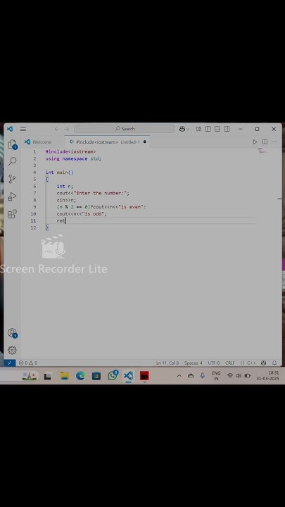 WAP to check whether given no. is even or odd (using ternary operator ...
