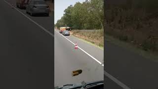 حادث سير خطيرة في الطريق