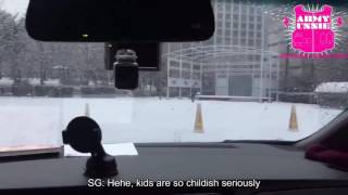 [ENG] 160112 BTS Suga laughs at other members who join the snow fight Allen SoYoung screenshot 4