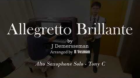 Allegretto Brillante by J Demersseman - Alto Saxophone Solo