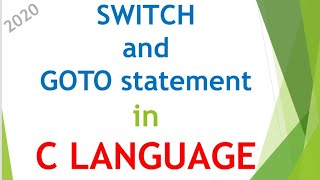 C#7 Switch Statement in C | Goto Statement in C