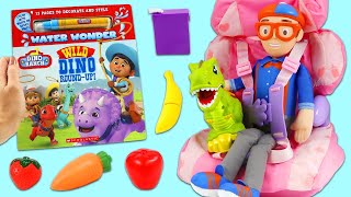 Blippi Huge Road Trip Lunch Time Meal & Dino Ranch Water Wonder Coloring Storybook!