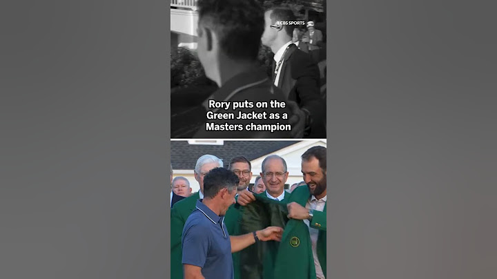 Rory puts on the Green Jacket as a Masters champion #themasters #shorts