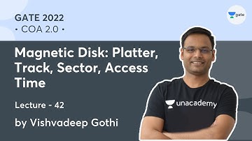 Magnetic Disk: Platter, Track, Sector, Access Time | L-42 | COA 2.0 | GATE 2022 | Vishvadeep Gothi