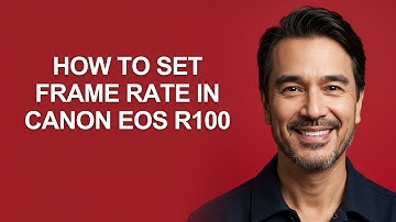 How to Set Frame Rate In Canon Eos R100 - KevinHowTo