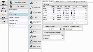 Standard Employee Rosters