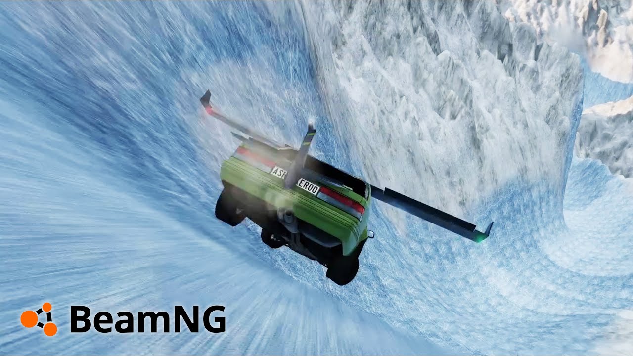 Winged Cars on Ice: Extreme Winter Auto Sports in BeamNG