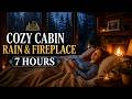 Sleep With Elara - Cozy Cabin Rain & Fireplace 🔥 7 Hours of Deep Sleep Ambience