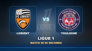 Round 04: Lorient vs Toulouse | Ligue 1 | Match in 90 Sec!