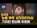 눈물 뚝뚝... 성모마리아상 … 기이한 현상에 우르르