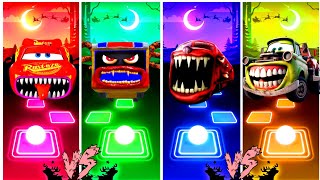 LIGHTNING MCQUEEN EATER 🆚 BUS EATER 🆚 TRAIN EATER 🆚 MATERS CARS l TILES HOP EDM RUSH,#coffindance