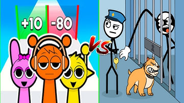 Sprunki Run Vs Thief Puzzle-I Found All Max Level Up Top Epic Best ASMR Gameplay #443