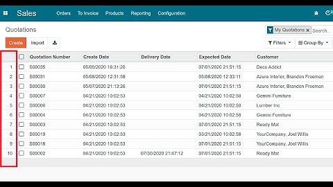 Odoo Sequence Number on List View