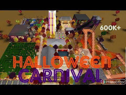 Bloxburg 2019 Halloween Carnival With 8 0 Update Speed Build 600k Youtube - roblox bloxburg campsite speedbuild marsh fest