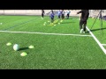 Fussballtraining: Laufleiter mit Ballmitnahme - Ballkontrolle - Technik