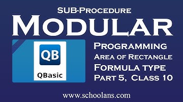 Modular Programming in QBASIC Part 5 ||| Class 10  || Formula Type Question  Area | SUB Procedure 🇳🇵