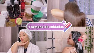 Gravei por 1 semana tudo que fiz no cabelo - cronograma capilar com Prohall Cosmetic ✨💜 screenshot 3