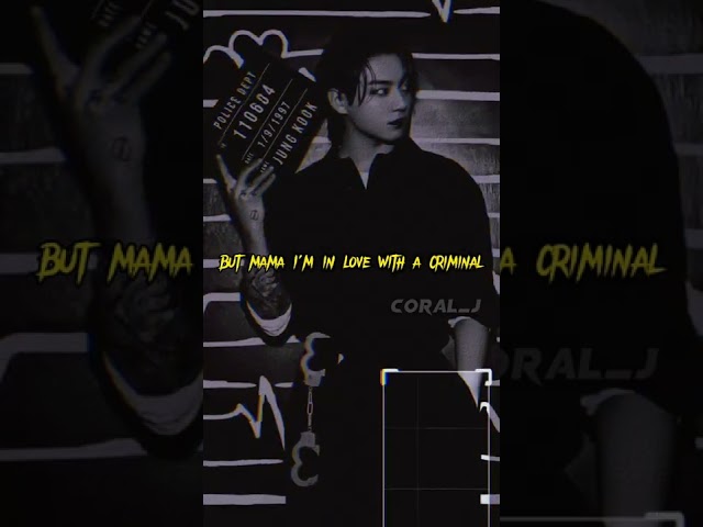 Criminal-JungKook edit 😈 #jungkook #jeonjungkook #bts #criminal #lyrics class=