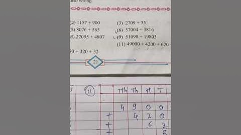Maths std 4 lesson 3 Addition Exercise page no. 21 & 22