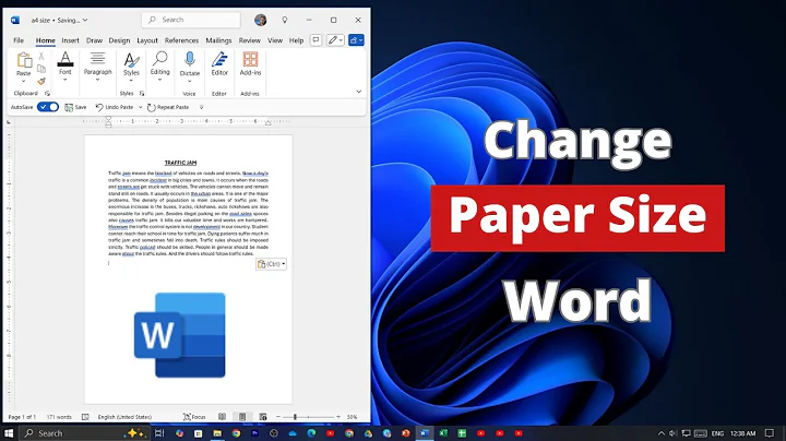How to Change Default Paper Size to A4 on Microsoft Word