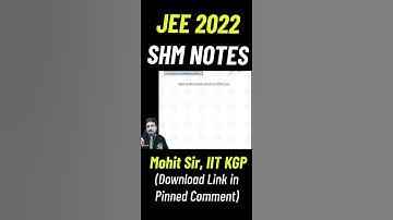 Best SHM Short Notes IITIAN Style | JEE Main JEE Advanced NEET #Shorts