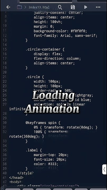 Simple Loading Animation Using HTML and CSS - YouTube