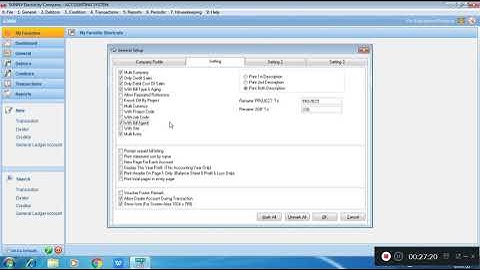 UBS Accounting -Housekeeping setup