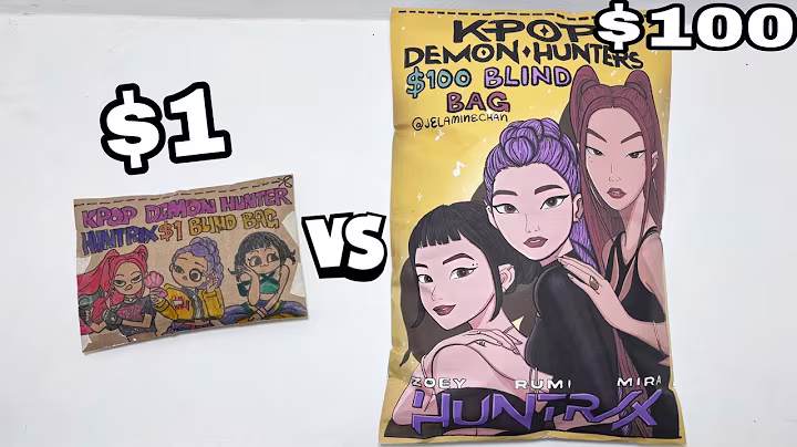 $1 vs $100 KPOP DEMON HUNTER BLIND BAG |Huntrix edition | ASMR | JelamineChan