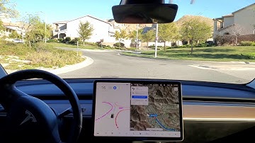 Model 3 - Beta FSD - Improved roundabout performance - 2020.48.35.1 - 17 Jan 2021