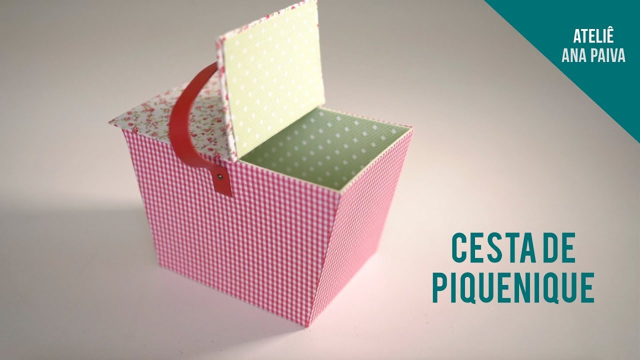 Cesta de Piquenique - Cartonagem | Ateliê Ana Paiva