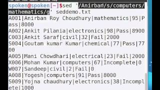 More on sed command - English
