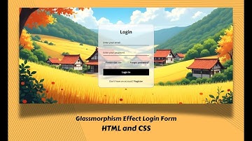How to Create Glassmorphism Effect Login Form using HTML and CSS