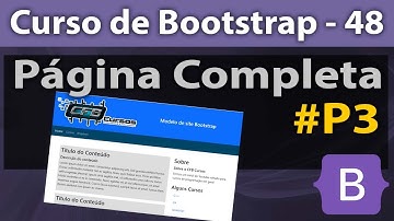 Criando uma página completa em Bootstrap #P3 [Bootstrap] - Curso de Bootstrap - Aula 48