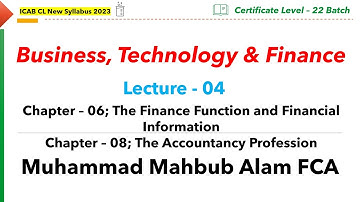 BTF Lecture 04 Muhammad Mahbub Alam FCA ICAB CL New Syllabus 29 April 2025