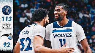 Minnesota Timberwolves Defeat Orlando Magic, 113-92 | 01.09.24
