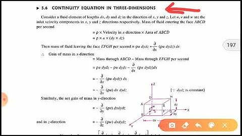 Continuity Equation in Three Dimensions