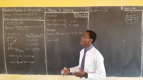 Polar form:Z = r(cosθ + isinθ)........#africastruggle.