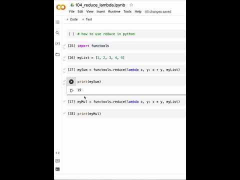How to use reduce() in python - YouTube