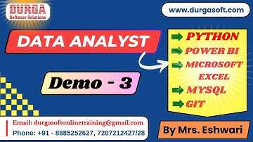 DATA ANALYST tutorials || Demo - 3 || by Mrs. Eshwari On 25-10-2024 @9AM IST