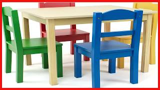 Tot Tutors Kids Wood Table and 4 Chairs Set – The Perfect Size for Your Child’s Play and Learning screenshot 5