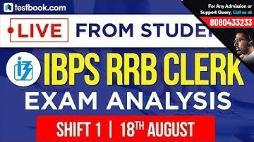 IBPS RRB Clerk Exam Analysis | Shift 1 Questions Asked | Live From Students