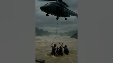 🚁 Helicopter Rescues Whole Village from Deadly Floods 🌊 | Shocking Realistic Footage #viralshorts